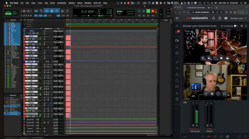 We have partnered with Sessionwire to provide real time, low latency, recording, mix reviews and live producer sessions with anyone, anywhere in the world, in real time with our recording clients